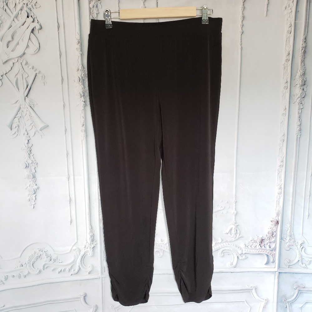 Chico's Black Ruched Ankle Pants Size 1